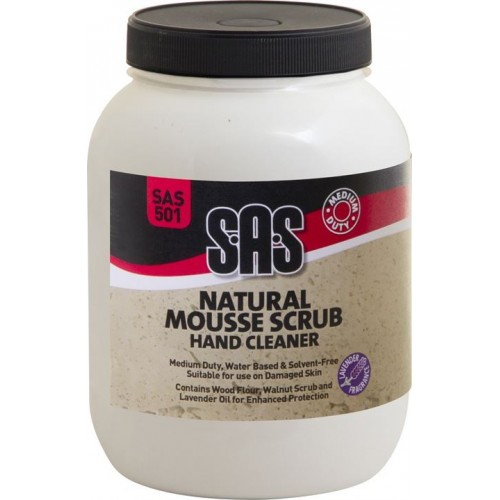 S.A.S Natural Mousse Scrub Hand Cleaner - Medium Duty 3 litre S.A.S Natural Mousse Scrub Hand Cleaner - Medium Duty 3 litre